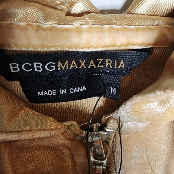 NWT BCBGMAXAZRIA velour zip stretch jacket. - Picture 4 of 17